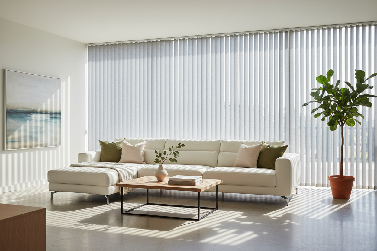 create a lifestyle image for a vertical blind