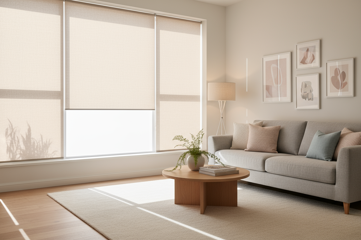 create a lifestyle image for roller blinds