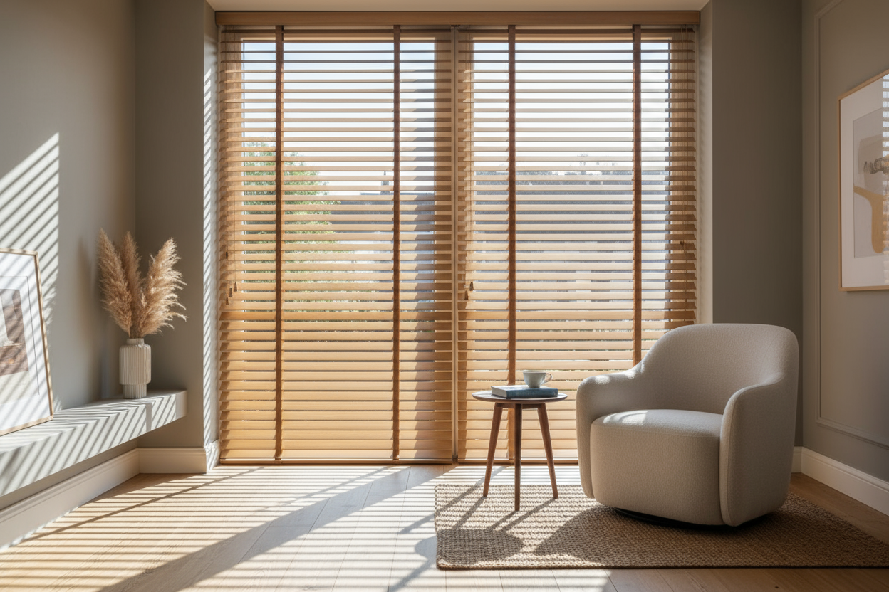 create a lifestyle image for venetian blinds