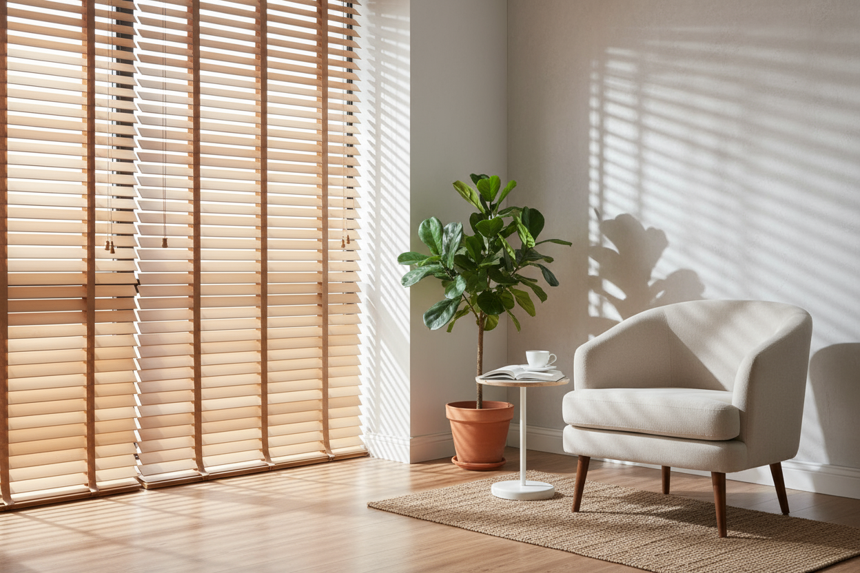 create a lifestyle image for venetian blinds