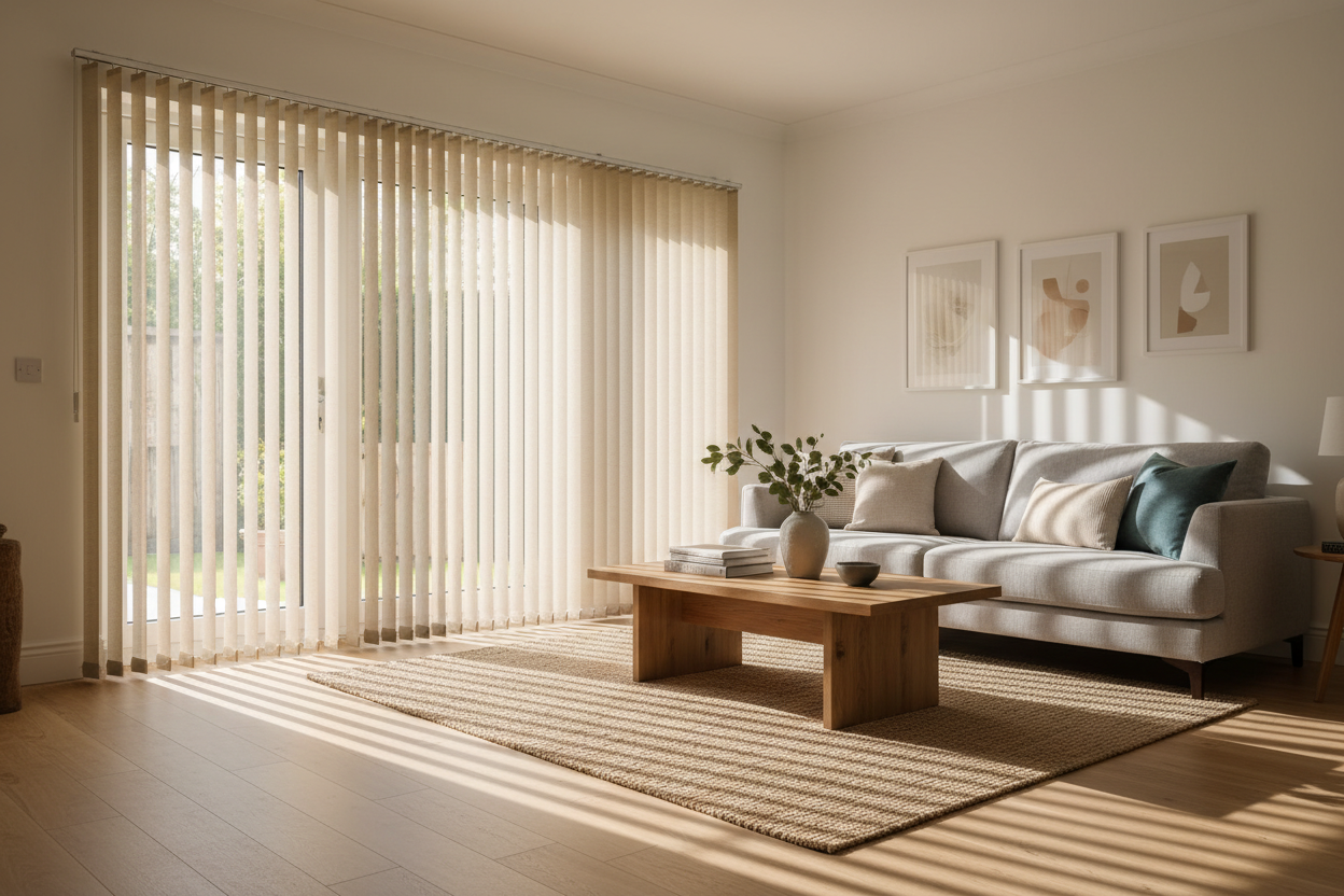 create a lifestyle image for vertical blinds