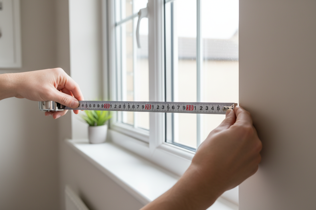 create an accurate image of measuring a window for blinds