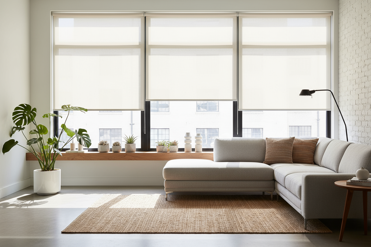 create lifestyle image for roller blinds