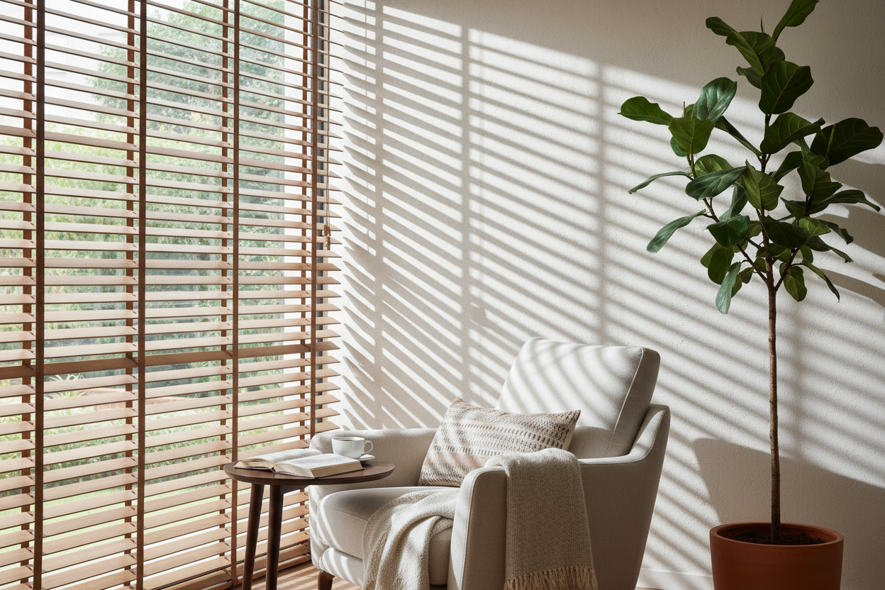 create lifestyle imagery for venetian blinds